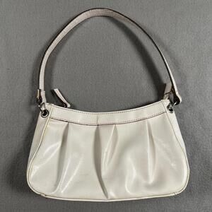 Shoulder Bag White Ruffle Design Y2K Vintage